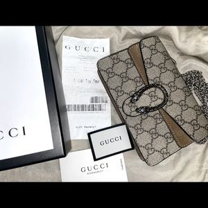 Gucci Dionysus Crossbody Mini Beige Canvas